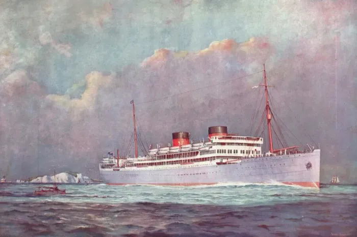 Framed Print : RMS Carnarvon Castle Passing the Needles, 1927 Framed Print : RMS Carnarvon Castle Passing the Needles, 1927
