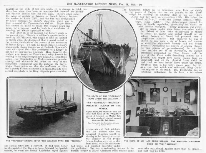 Framed Print : RMS Republic, SS Florida and wireless-telegraphy room Framed Print : RMS Republic, SS Florida and wireless-telegraphy room