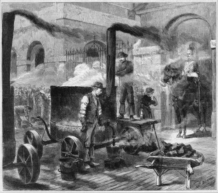 Framed Print : Road Works in Whitehall, London, 1882 Framed Print : Road Works in Whitehall, London, 1882