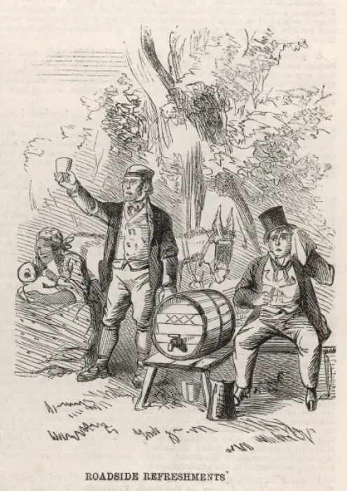 Framed Print : Roadside Refreshments on the way to the Derby, 1860 Framed Print : Roadside Refreshments on the way to the Derby, 1860