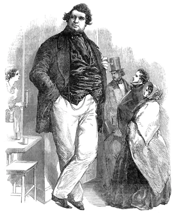 Framed Print : Robert Hales, the Norfolk Giant, 1851 Framed Print : Robert Hales, the Norfolk Giant, 1851