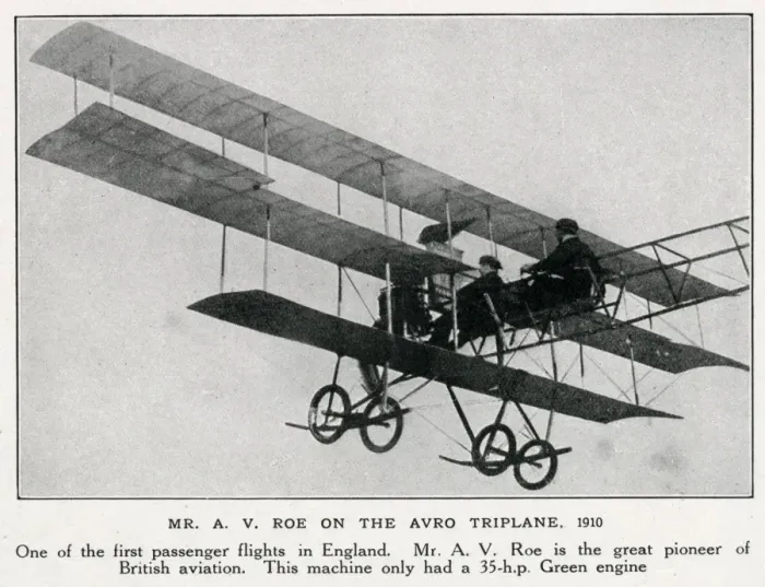 Framed Print : Roe on the Avro triplane in 1910 Framed Print : Roe on the Avro triplane in 1910