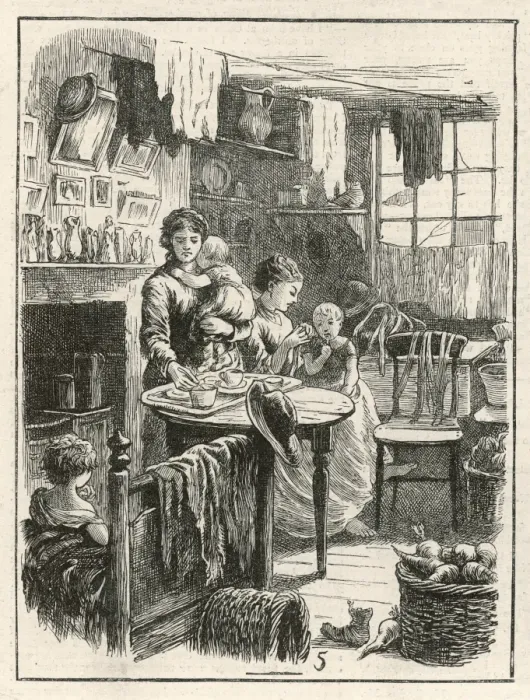Framed Print : One Room / Slums / 1872 Framed Print : One Room / Slums / 1872