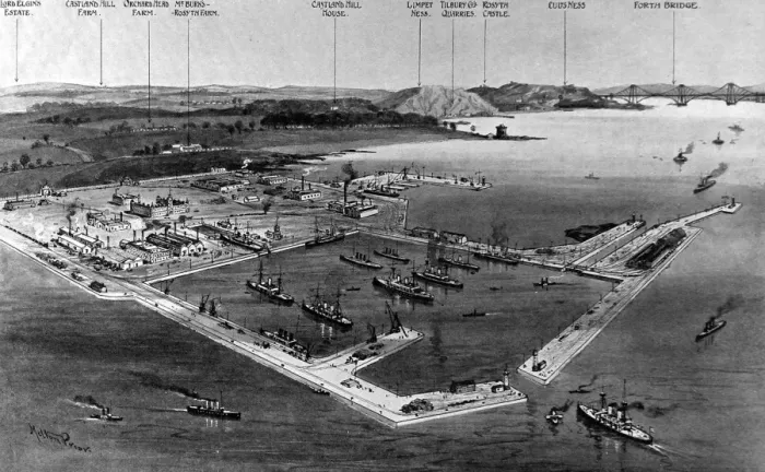 Framed Print : Rosyth Naval Base, Scotland, 1908 Framed Print : Rosyth Naval Base, Scotland, 1908