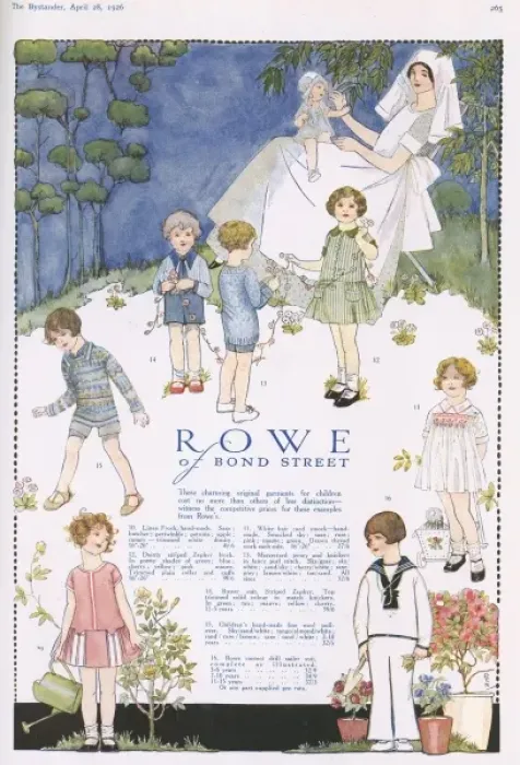 Framed Print : Rowe childrens fashion advertisement