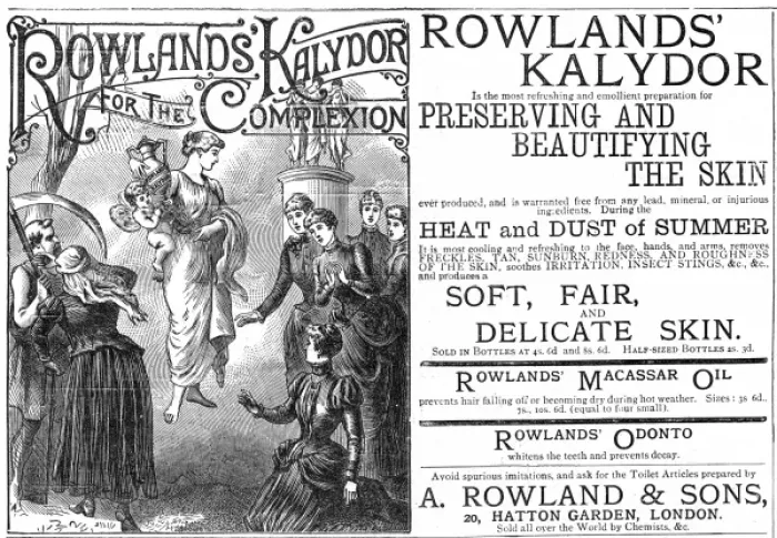 Framed Print : Rowlands Kalydor advertisement, 1887 Framed Print : Rowlands Kalydor advertisement, 1887