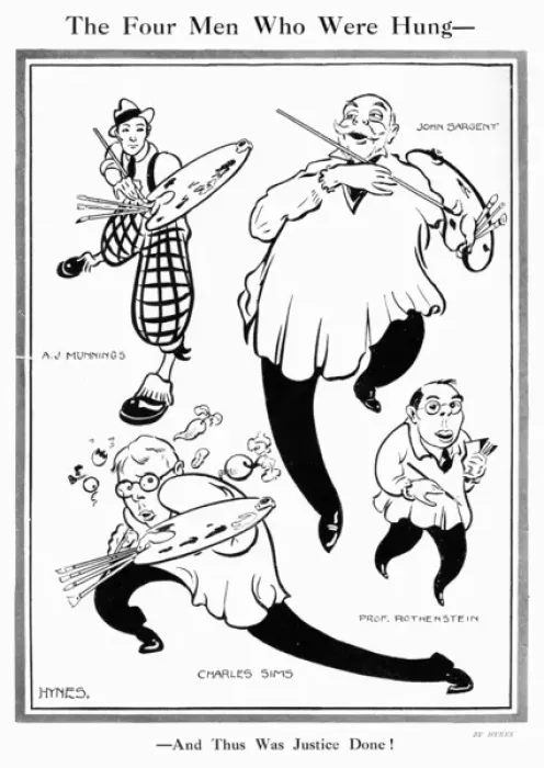 Framed Print : Royal Academy artists caricatured by Hynes Framed Print : Royal Academy artists caricatured by Hynes