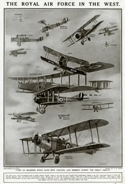 Framed Print : The Royal Air Force in the west by G. H. Davis