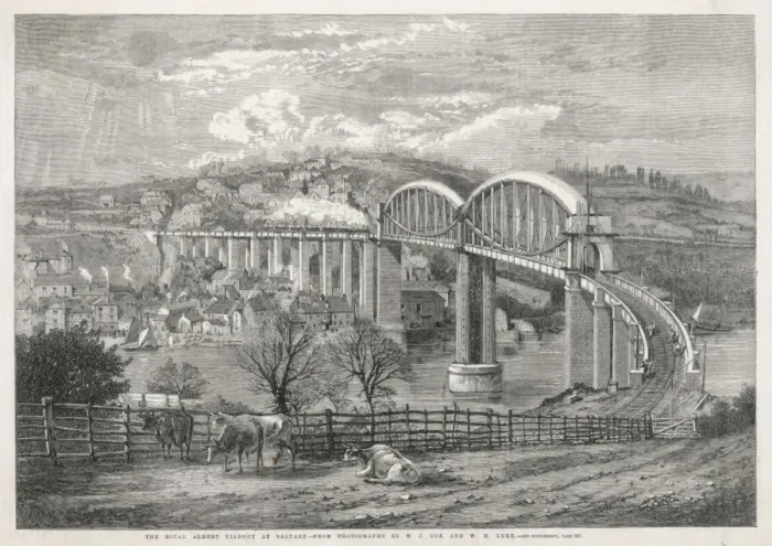 Framed Print : Royal Albert railway bridge, Saltash, Cornwall