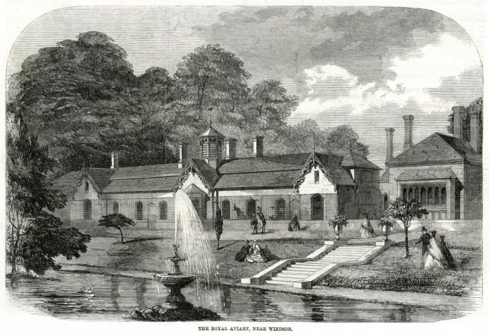 Framed Print : Royal Aviary, near Windsor 1861 Framed Print : Royal Aviary, near Windsor 1861