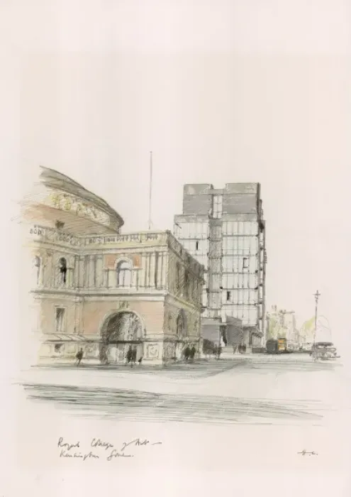 Framed Print : The Royal College of Art, by Sir Hugh Maxwell Casson Framed Print : The Royal College of Art, by Sir Hugh Maxwell Casson