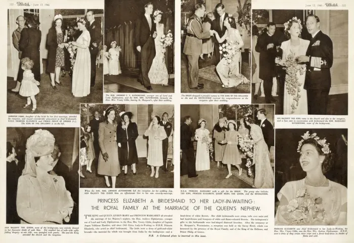Framed Print : Royal Family at Elphinstone wedding, 1946 Framed Print : Royal Family at Elphinstone wedding, 1946