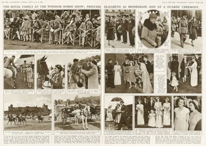 Framed Print : Royal Family at Windsor, Princess Elizabeth as bridesmaid Framed Print : Royal Family at Windsor, Princess Elizabeth as bridesmaid