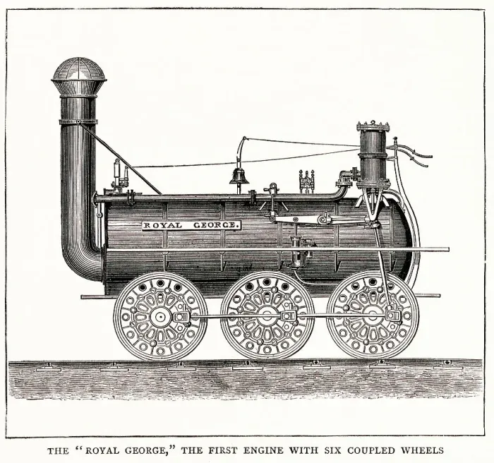 Framed Print : Royal George, first locomotive with six coupled wheels Framed Print : Royal George, first locomotive with six coupled wheels