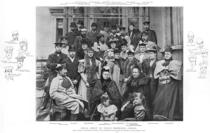 Framed Print : Royal Group at Palais Edinburgh, Coburg Framed Print : Royal Group at Palais Edinburgh, Coburg