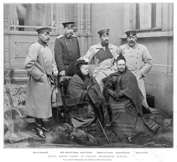 Framed Print : Royal group taken at Palais Edinburgh, Coburg Framed Print : Royal group taken at Palais Edinburgh, Coburg