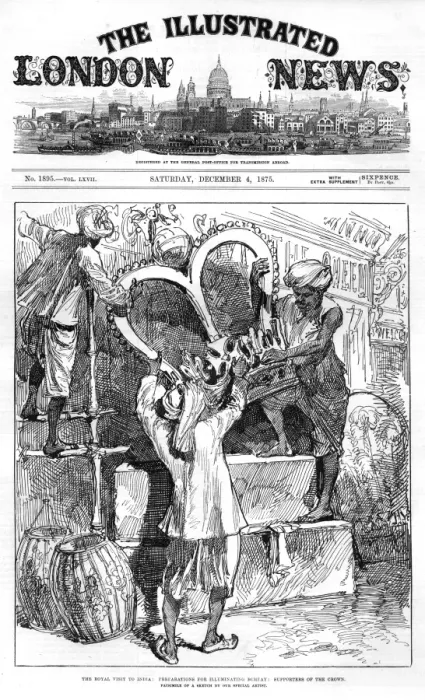 Framed Print : Royal visit to India: preparations in Bombay 1875 Framed Print : Royal visit to India: preparations in Bombay 1875