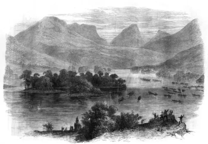 Framed Print : The Royal Visit to Ireland, 1861- Killarney Lake Framed Print : The Royal Visit to Ireland, 1861- Killarney Lake