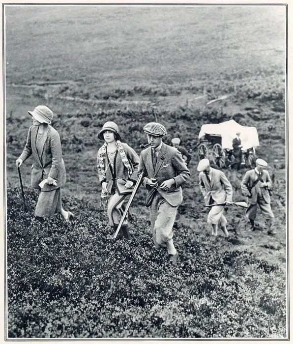 Framed Print : Royal visitors on the moors at Glamis, 1923 Framed Print : Royal visitors on the moors at Glamis, 1923