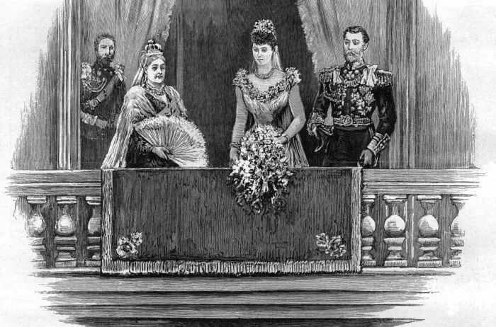 Framed Print : Royal wedding 1893 - the balcony at Buckingham Palace Framed Print : Royal wedding 1893 - the balcony at Buckingham Palace