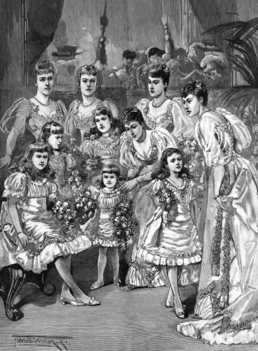 Framed Print : Royal wedding 1893 - bridesmaids Framed Print : Royal wedding 1893 - bridesmaids