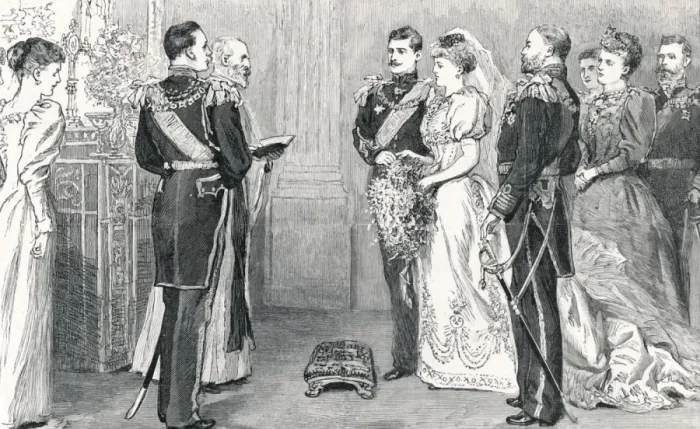 Framed Print : Royal Wedding 1893 - Church of England ceremony Framed Print : Royal Wedding 1893 - Church of England ceremony