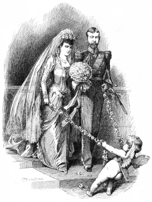 Framed Print : Royal Wedding 1893 - George, Duke of York and Mary Framed Print : Royal Wedding 1893 - George, Duke of York and Mary
