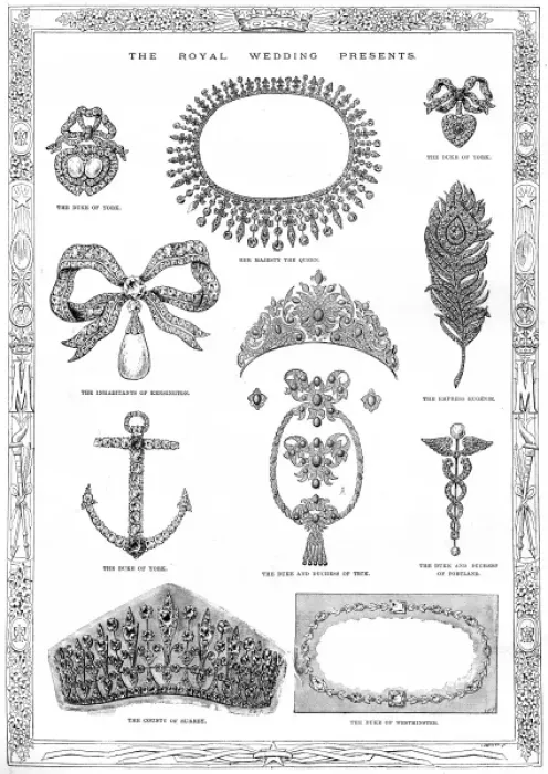 Framed Print : Royal wedding 1893 - presents