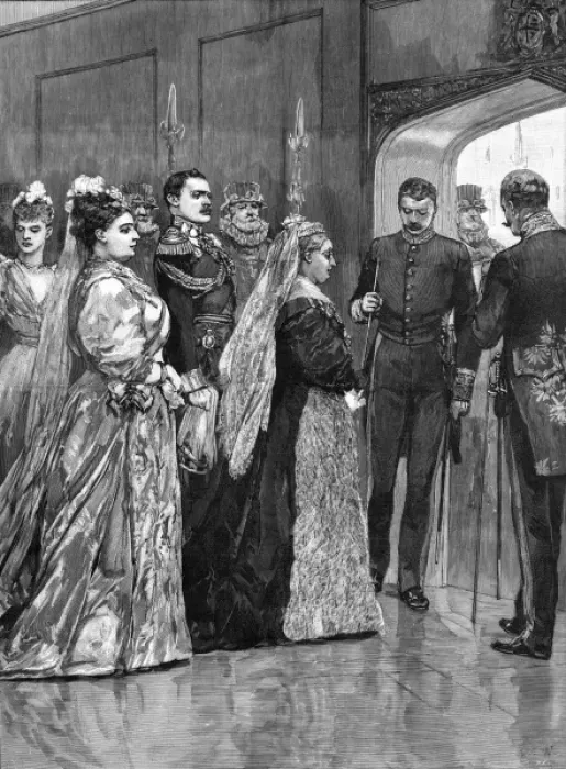 Framed Print : Royal wedding 1893 - Queen Victoria arrives Framed Print : Royal wedding 1893 - Queen Victoria arrives