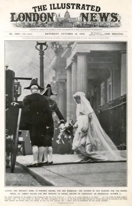 Framed Print : Royal Wedding 1913 - Duchess of Fife leaves for the chapel