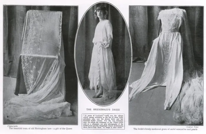 Framed Print : Royal Wedding 1923 - the bridal gown Framed Print : Royal Wedding 1923 - the bridal gown