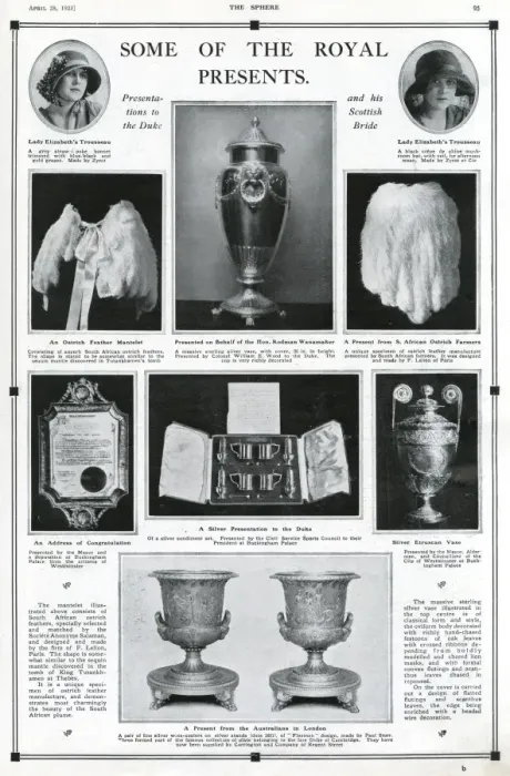 Framed Print : Royal Wedding 1923 - some of the presents Framed Print : Royal Wedding 1923 - some of the presents