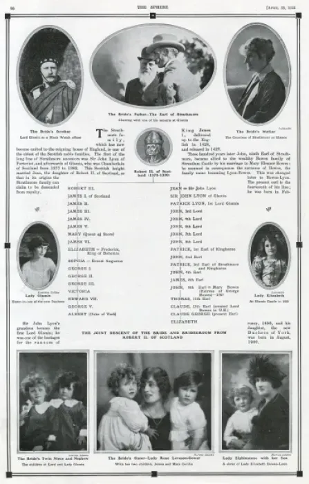 Framed Print : Royal Wedding 1923 - Strathmore family tree Framed Print : Royal Wedding 1923 - Strathmore family tree