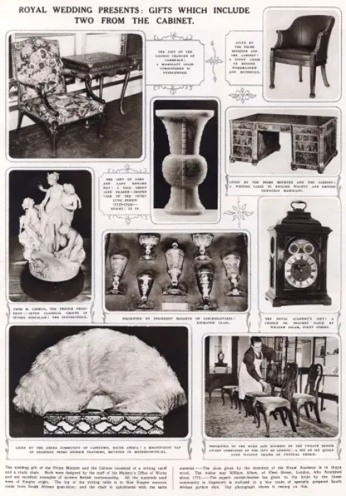 Framed Print : Royal Wedding 1934 - presents