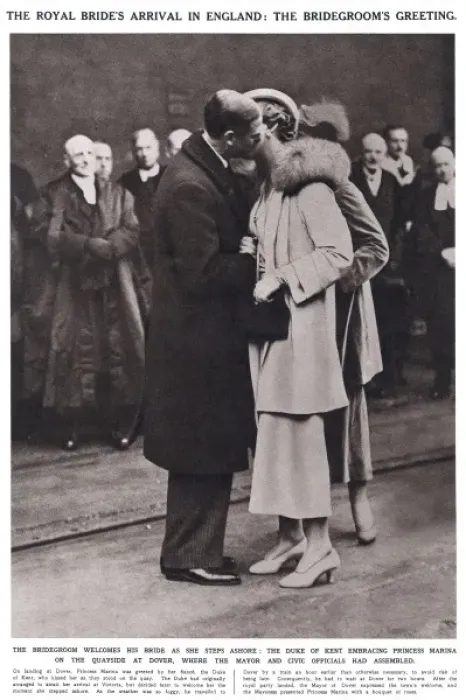 Framed Print : Royal Wedding 1934 - Princess Marinas arrival Framed Print : Royal Wedding 1934 - Princess Marinas arrival