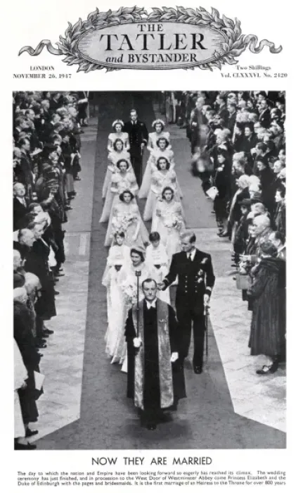 Framed Print : Royal Wedding 1947 - Tatler front cover Framed Print : Royal Wedding 1947 - Tatler front cover