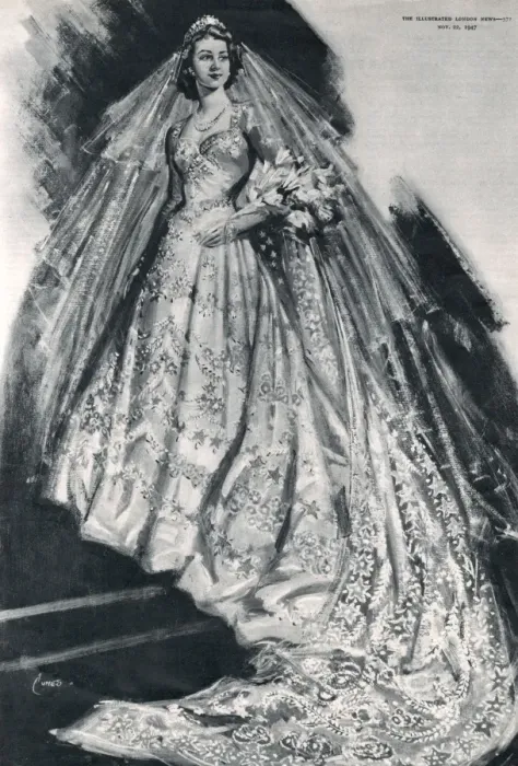 Framed Print : Royal Wedding 1947. The Wedding Dress Framed Print : Royal Wedding 1947. The Wedding Dress