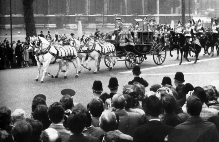 Framed Print : Royal Wedding 1963 - the Glass Coach Framed Print : Royal Wedding 1963 - the Glass Coach