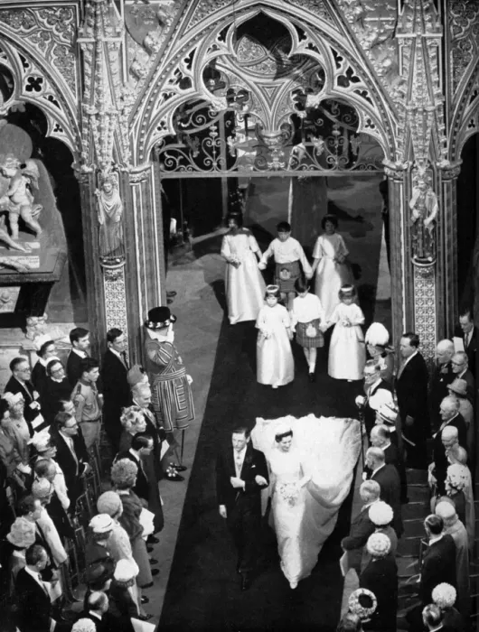 Framed Print : Royal Wedding 1963 - Princess Alexandra and Angus Ogilvy