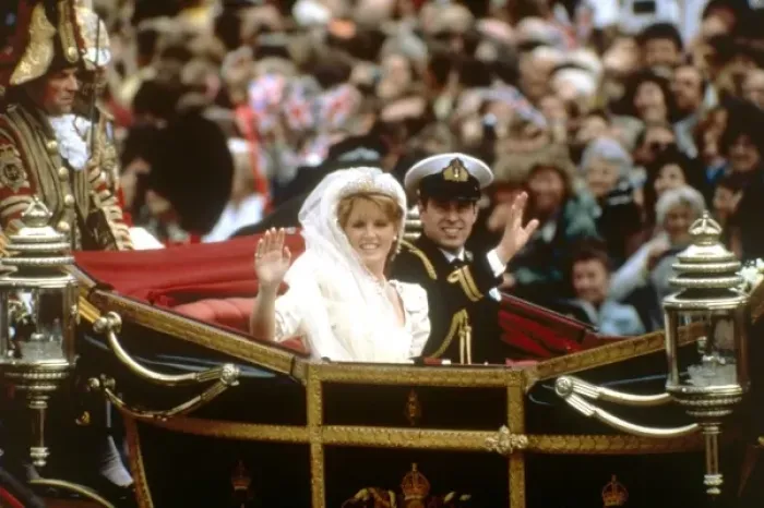 Framed Print : Royal Wedding 1986 - just married