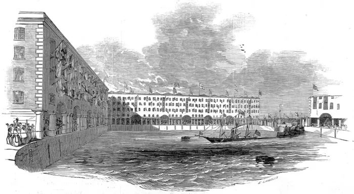 Framed Print : The royal yacht entering The Albert Dock