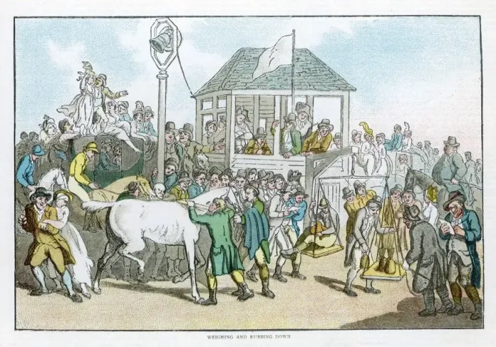 Framed Print : Rubbing down the Horses Framed Print : Rubbing down the Horses