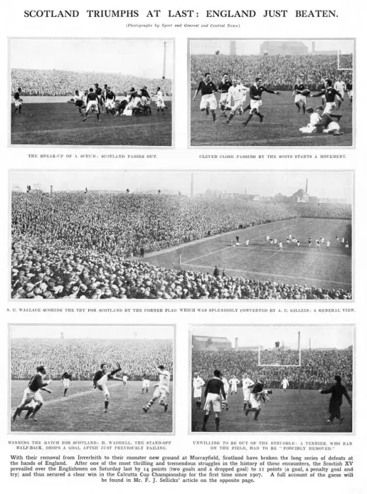 Framed Print : Rugby at Murrayfield stadium, Scotland