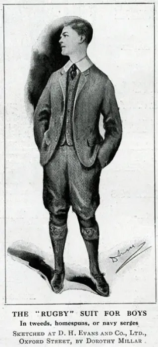 Framed Print : Rugby suit for boys 1914