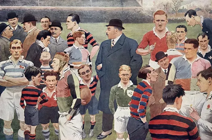 Framed Print : Rugger Personalities - Rugby 1920 Framed Print : Rugger Personalities - Rugby 1920