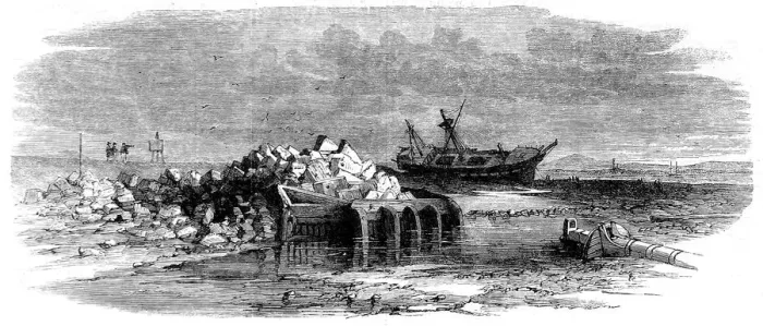 Framed Print : Ruins of Lytham Lighthouse, 1863 Framed Print : Ruins of Lytham Lighthouse, 1863