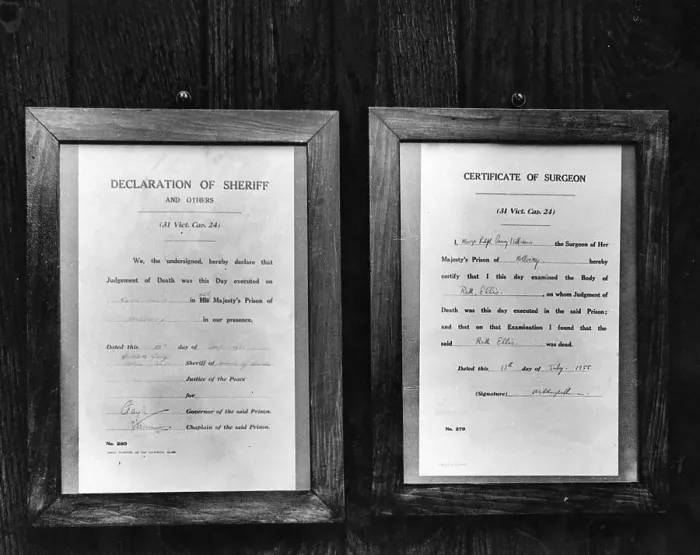 Framed Print : Ruth Ellis death notice Framed Print : Ruth Ellis death notice