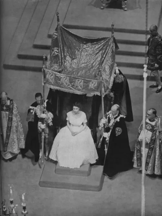 Framed Print : The Sacring of the Queen, Coronation 1953 Framed Print : The Sacring of the Queen, Coronation 1953