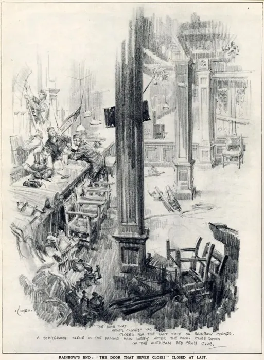 Framed Print : Sad scenes at Rainbow Corner, the American Red Cross Club in Shaftesbury Avenue Framed Print : Sad scenes at Rainbow Corner, the American Red Cross Club in Shaftesbury Avenue