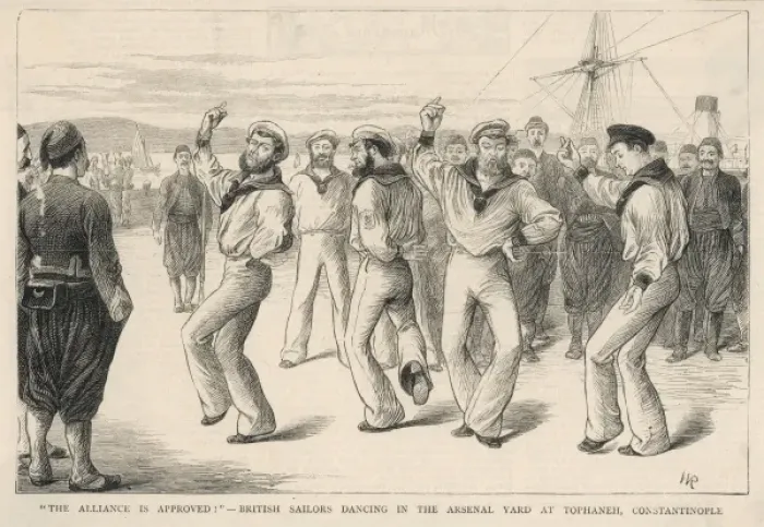 Framed Print : Sailors Dance Hornpipe Framed Print : Sailors Dance Hornpipe